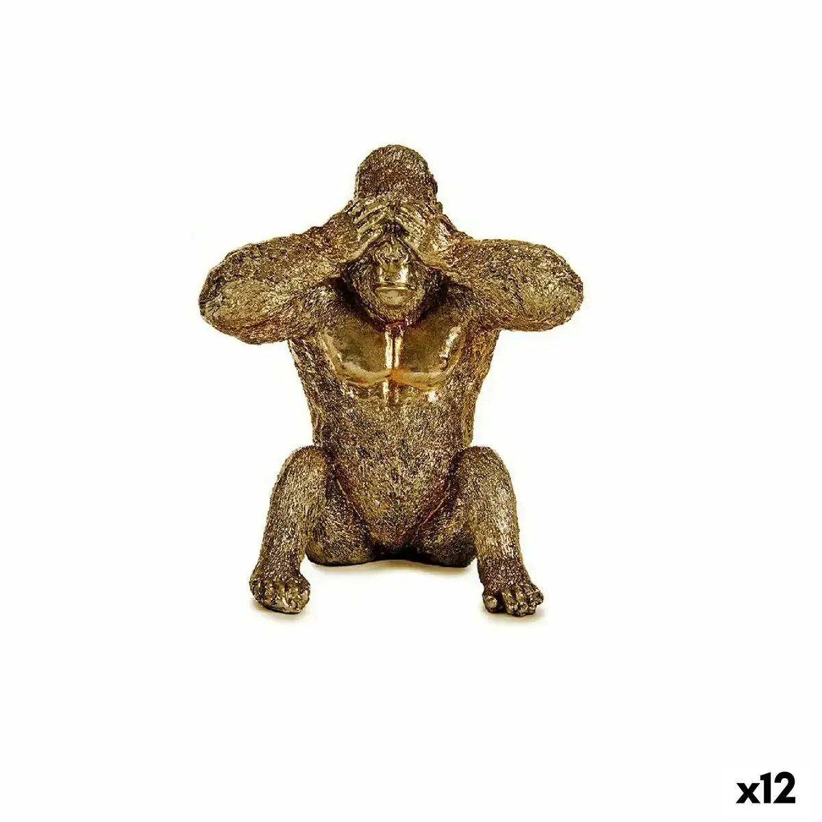 Figurine decorative gorille dore resine 9 x 18 x 17 cm _5353. DIAYTAR COTE D'IVOIRE - L'Art de Vivre le Shopping en Ligne. Découvrez notre plateforme intuitive et trouvez des produits qui vous inspirent et vous enchantent, à chaque clic.