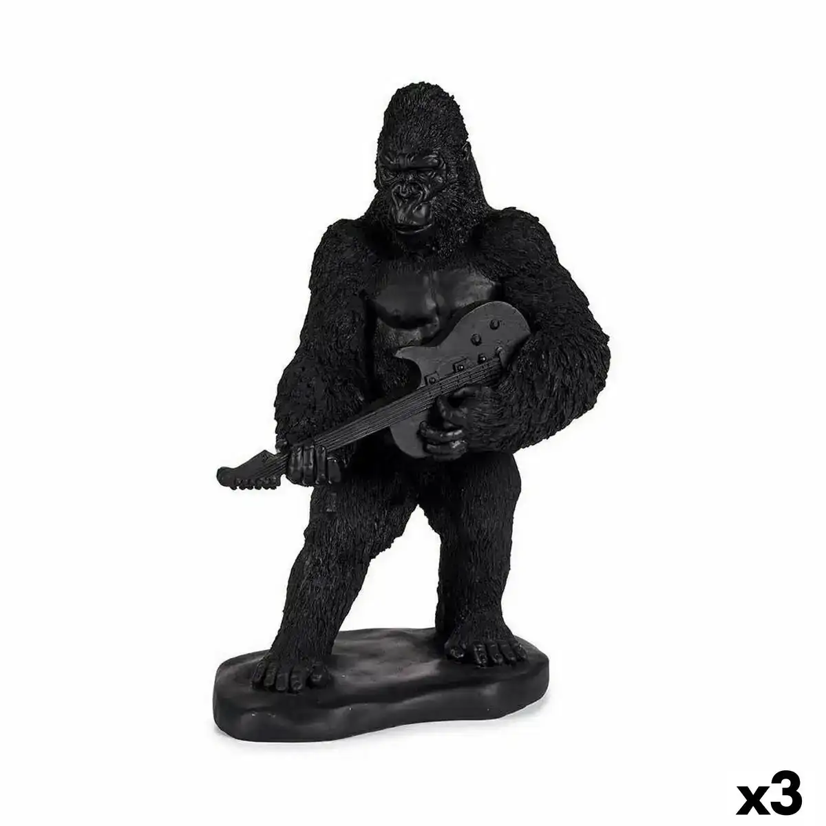 Figurine decorative gorille guitare noir 17 5 x 38 x 27 cm 3 unites _3694. DIAYTAR COTE D'IVOIRE - L'Art de Vivre le Shopping Inspiré. Parcourez notre catalogue et choisissez des produits qui reflètent votre passion pour la beauté et l'authenticité.