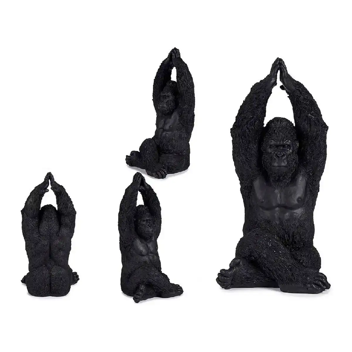 Figurine decorative gorille noir 18 x 36 5 x 19 5 cm_4594. DIAYTAR COTE D'IVOIRE - Votre Passage vers l'Élégance Abordable. Explorez notre collection où chaque produit est choisi pour sa qualité et son accessibilité, incarnant ainsi l'essence du Côte d'Ivoire.