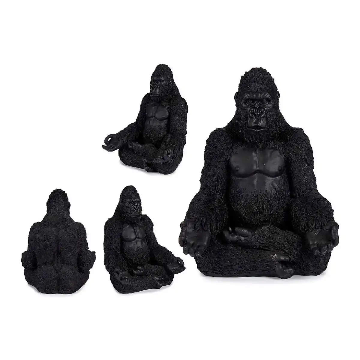 Figurine decorative gorille noir 19 x 26 5 x 22 cm_2265. DIAYTAR COTE D'IVOIRE - L'Art de Vivre le Shopping Inspiré. Parcourez notre catalogue et choisissez des produits qui reflètent votre passion pour la beauté et l'authenticité.