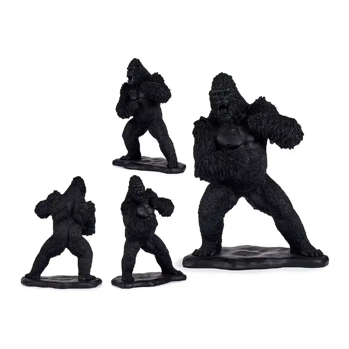 Figurine decorative gorille noir resine 25 5 x 56 5 x 43 5 cm _2586. DIAYTAR COTE D'IVOIRE - L'Art de Vivre le Shopping Inspiré. Parcourez notre catalogue et choisissez des produits qui reflètent votre passion pour la beauté et l'authenticité.