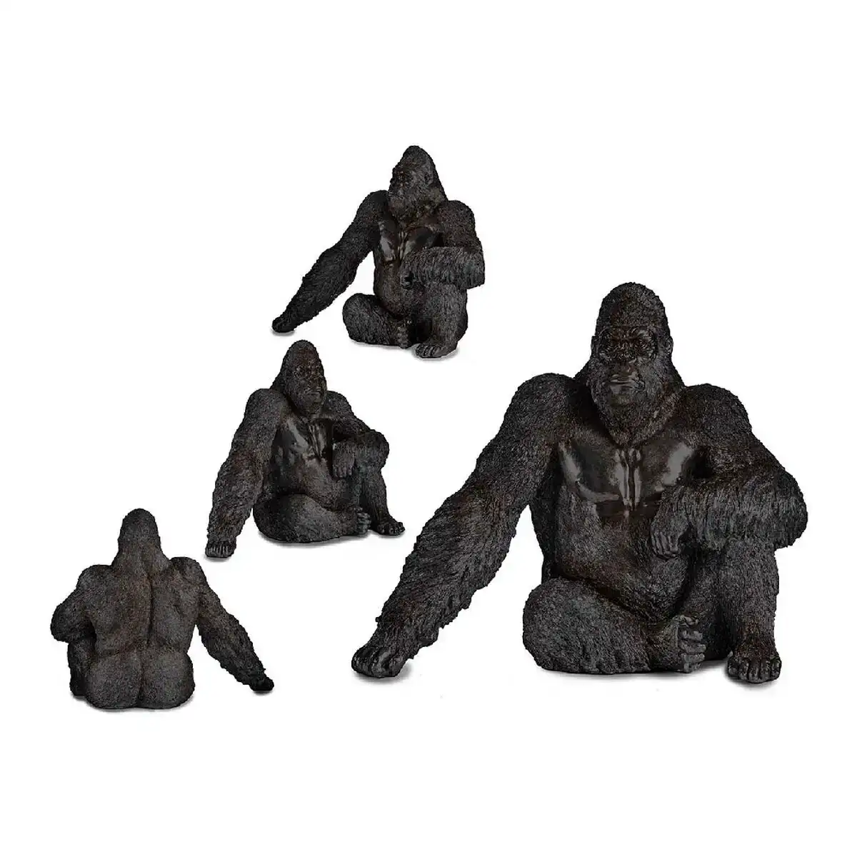 Figurine decorative gorille noir resine 34 x 50 x 63 cm _8071. Votre Destination de Choix: DIAYTAR COTE D'IVOIRE - Où l'Authenticité Rencontre la Commodité. Faites l'expérience de magasiner en ligne pour des articles qui incarnent la richesse culturelle et la modernité du Côte d'Ivoire.