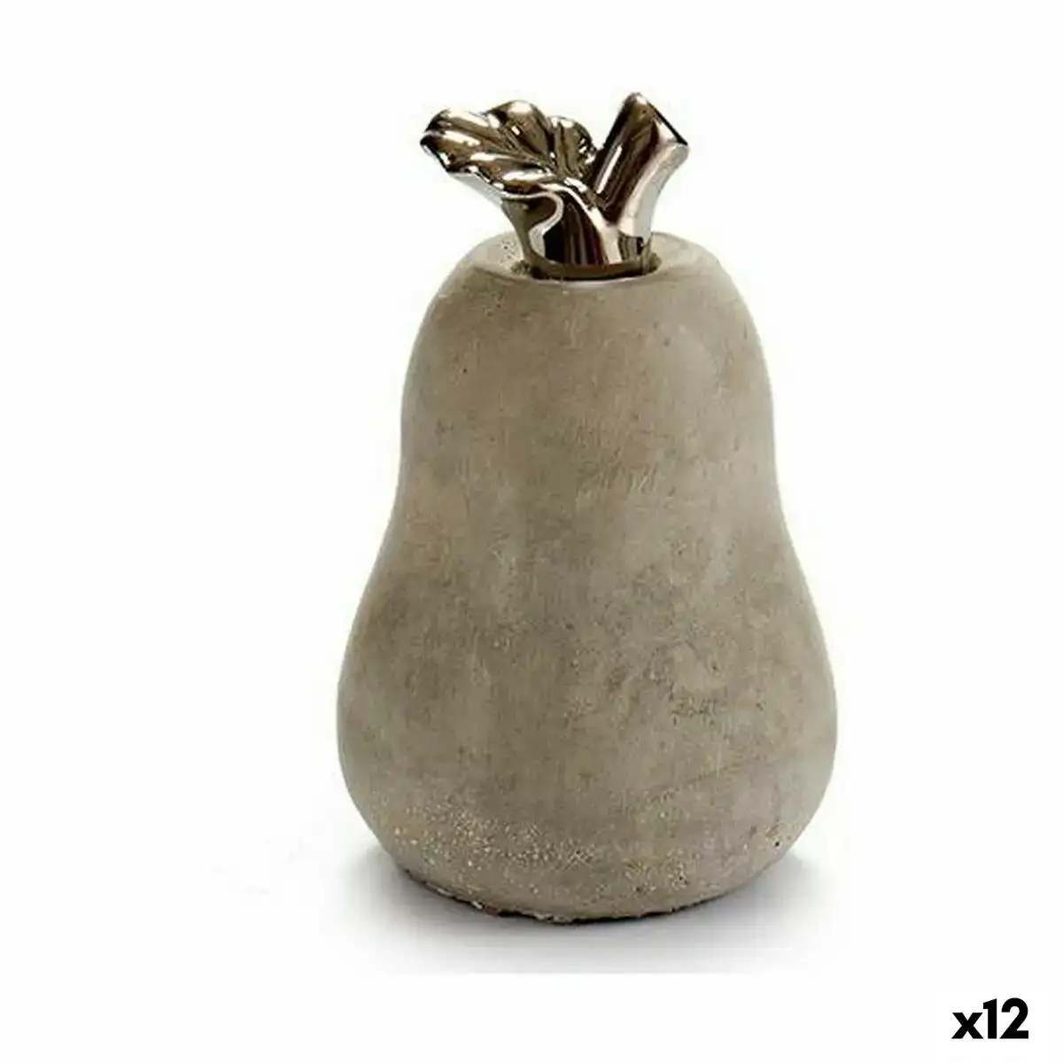Figurine decorative gris ciment poire 8 x 13 x 8 cm 12 unites _5227. DIAYTAR COTE D'IVOIRE - Où Choisir est un Plaisir. Explorez notre boutique en ligne et choisissez parmi des produits de qualité qui satisferont vos besoins et vos goûts.