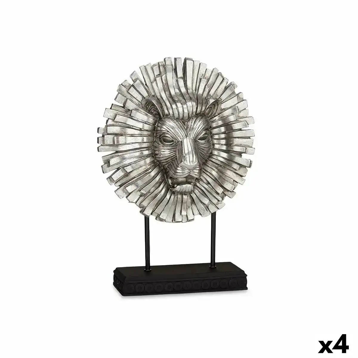 Figurine decorative lion argente 28 x 38 5 x 11 5 cm 4 unites _9913. DIAYTAR COTE D'IVOIRE - L'Art de Choisir, l'Art de Vivre. Explorez notre univers de produits soigneusement sélectionnés pour vous offrir une expérience shopping riche et gratifiante.