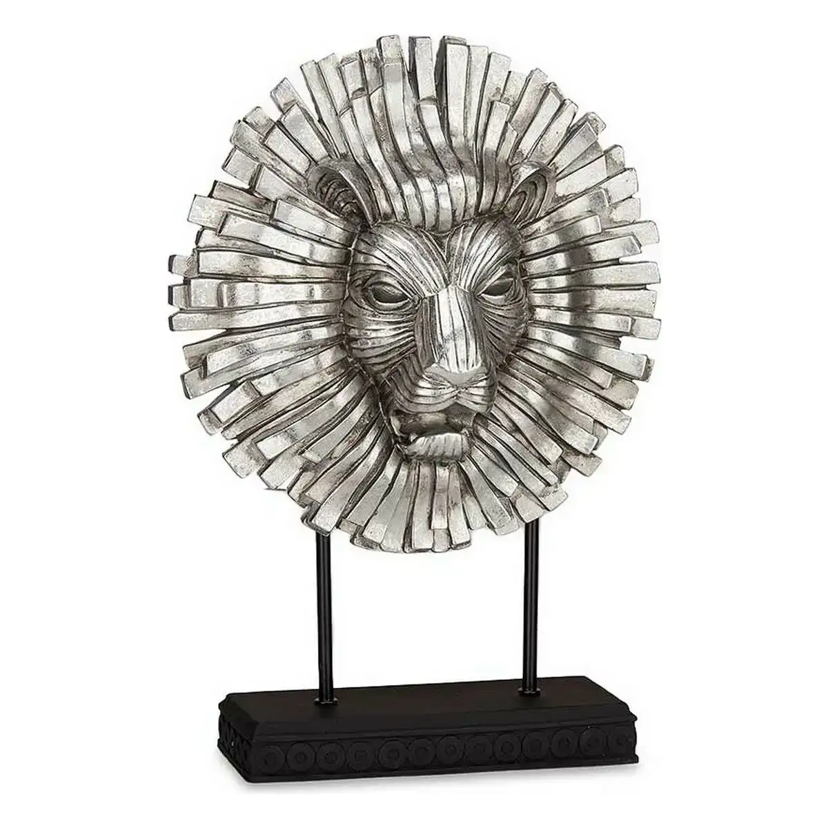 Figurine decorative lion argente polyresine 28 x 38 5 x 11 5 cm _9481. DIAYTAR COTE D'IVOIRE - L'Art de Choisir, l'Art de S'émerveiller. Explorez notre gamme de produits et laissez-vous émerveiller par des créations authentiques et des designs modernes.