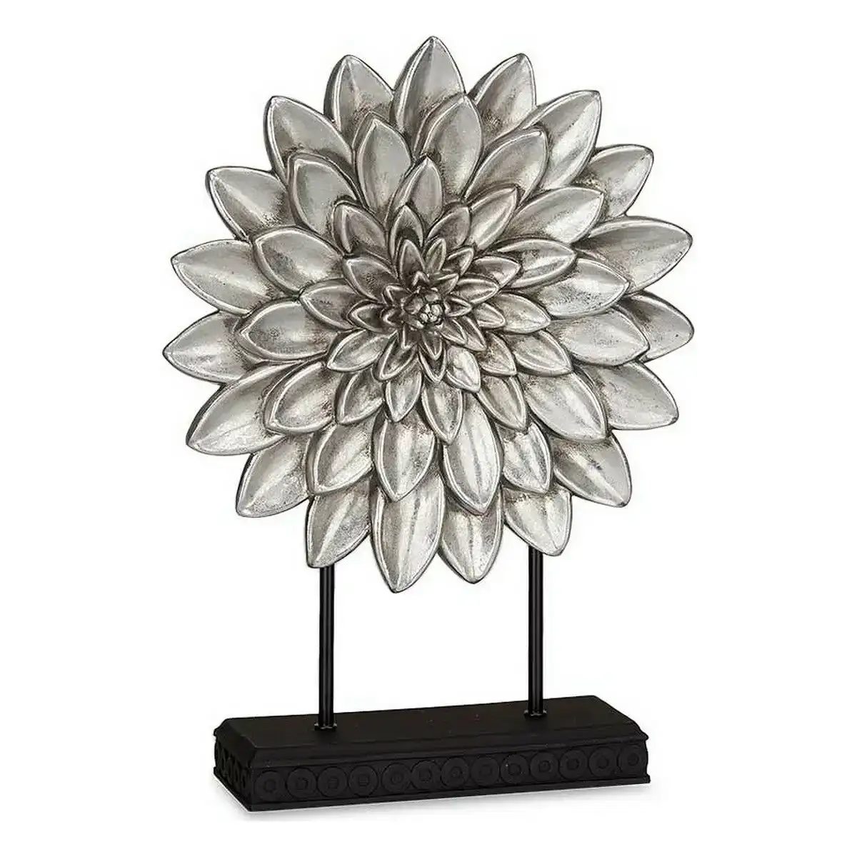 Figurine decorative mandala argente polyresine 29 x 39 x 10 cm _1249. DIAYTAR COTE D'IVOIRE - L'Essence de la Tradition et de la Modernité réunies. Explorez notre plateforme en ligne pour trouver des produits authentiques du Côte d'Ivoire, tout en découvrant les dernières tendances du monde moderne.