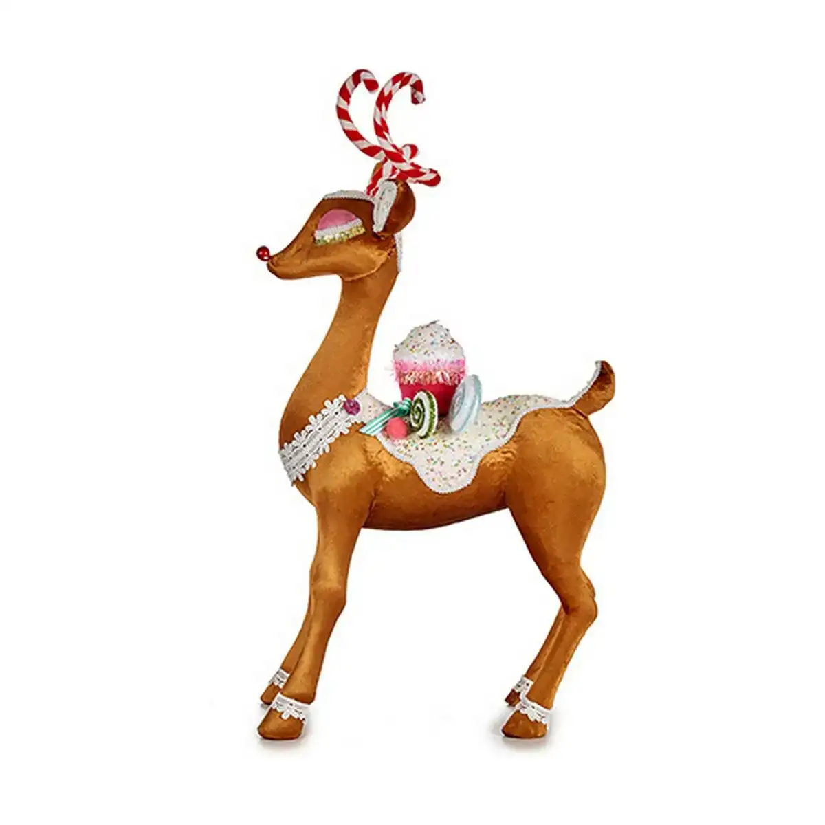 Figurine decorative noel 20 x 75 x 41 cm marron synthetique_4531. DIAYTAR COTE D'IVOIRE - Où Choisir est une Découverte. Parcourez notre catalogue et trouvez des articles qui éveillent votre curiosité et enrichissent votre expérience shopping.