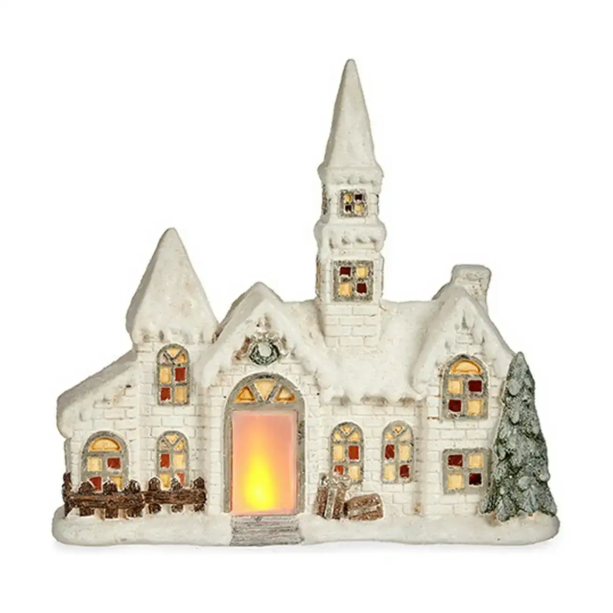 Figurine decorative noel lumiere led maison 11 x 47 5 x 49 cm blanc polyresine_9164. DIAYTAR COTE D'IVOIRE - Où Chaque Produit est une Promesse de Qualité. Explorez notre boutique en ligne et choisissez des produits qui répondent à vos exigences élevées.