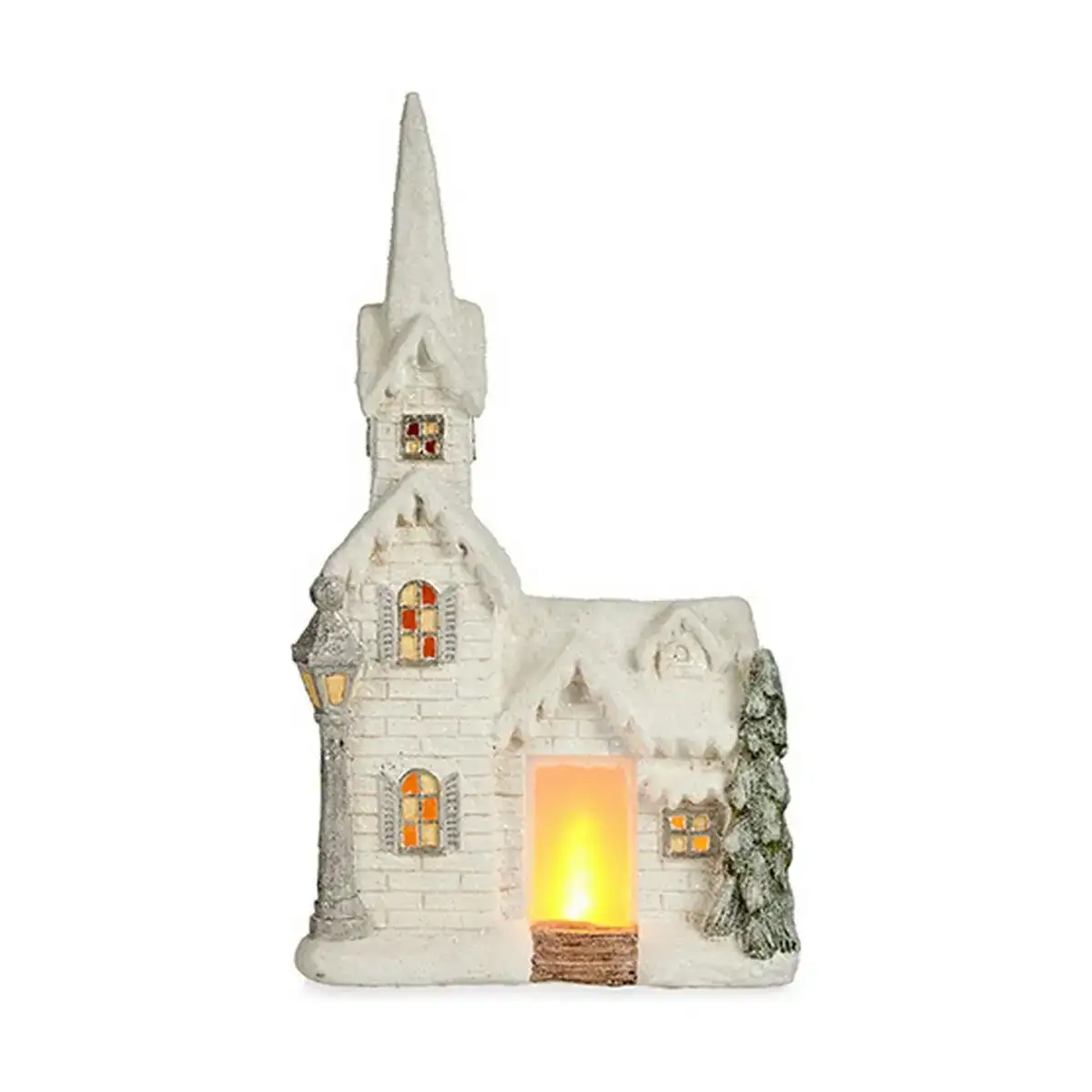 Figurine decorative noel lumiere led maison 11 x 53 x 28 5 cm blanc polyresine_1486. DIAYTAR COTE D'IVOIRE - Votre Escale Shopping incontournable. Explorez notre boutique en ligne et dénichez des trésors qui reflètent la richesse culturelle et la modernité du Côte d'Ivoire.