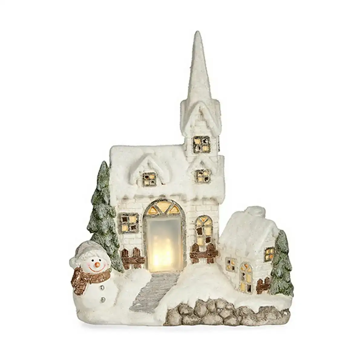 Figurine decorative noel lumiere led maison 18 x 54 x 42 cm blanc polyresine_6138. Bienvenue chez DIAYTAR COTE D'IVOIRE - Où le Shopping Devient un Plaisir. Découvrez notre boutique en ligne et trouvez des trésors qui égaieront chaque jour de votre vie.