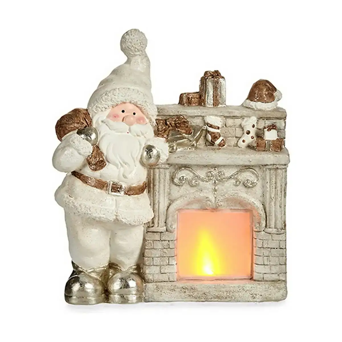 Figurine decorative pere noel lumiere led 16 x 44 x 35 cm blanc polyresine_2919. DIAYTAR COTE D'IVOIRE - Là où Chaque Clic Compte. Parcourez notre boutique en ligne et laissez-vous guider vers des trouvailles uniques qui enrichiront votre quotidien.