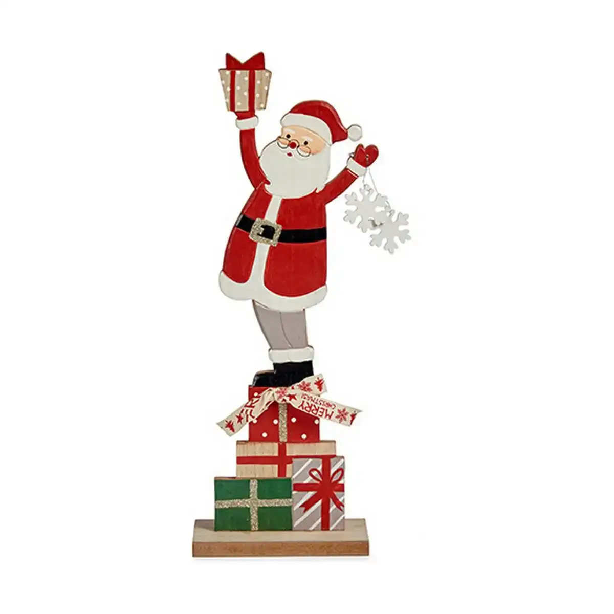 Figurine decorative rouge pere noel 7 x 40 x 14 cm gris bois blanc_2967. DIAYTAR COTE D'IVOIRE - Votre Portail Vers l'Exclusivité. Explorez notre boutique en ligne pour découvrir des produits uniques et raffinés, conçus pour ceux qui recherchent l'excellence.
