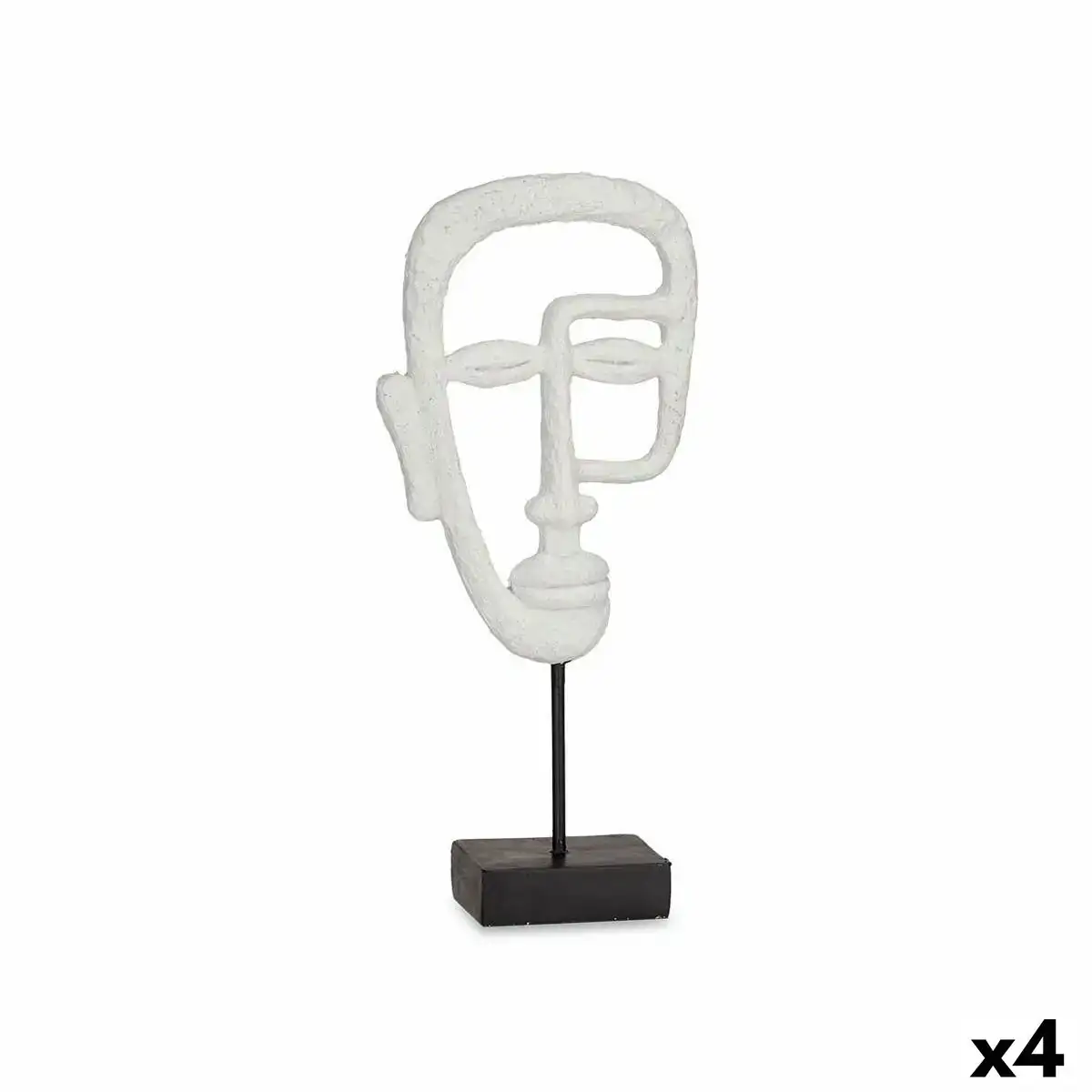 Figurine decorative visage blanc 19 5 x 38 x 10 5 cm 4 unites _4650. DIAYTAR COTE D'IVOIRE - L'Artisanat à Portée de Clic. Découvrez notre boutique en ligne pour trouver des produits uniques qui célèbrent la créativité et l'artisanat sénégalais.