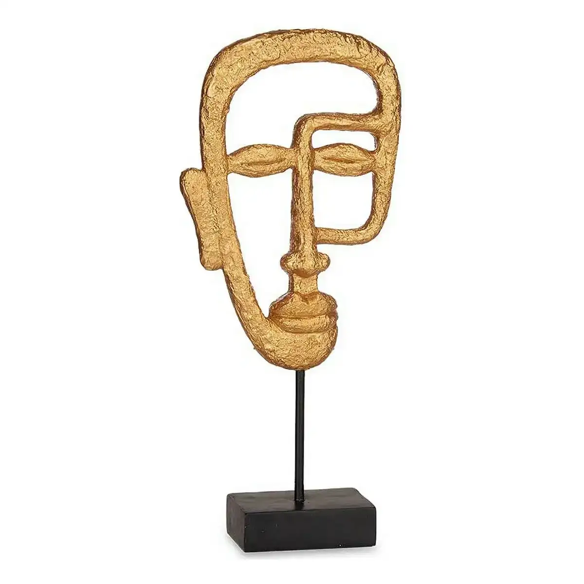 Figurine decorative visage dore polyresine 19 5 x 38 x 10 5 cm _3880. DIAYTAR COTE D'IVOIRE - L'Art de Vivre le Shopping Authentique. Découvrez notre boutique en ligne et trouvez des produits qui célèbrent la culture et l'héritage du Côte d'Ivoire.