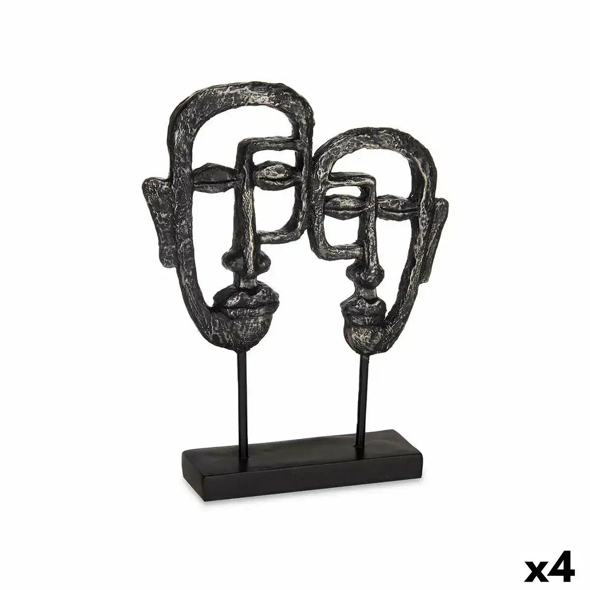 Figurine decorative visage noir 27 x 32 5 x 10 5 cm 4 unites _8839. DIAYTAR COTE D'IVOIRE - L'Art de Choisir, l'Art de S'émerveiller. Explorez notre boutique en ligne et choisissez des articles qui éveillent votre sens de l'émerveillement.