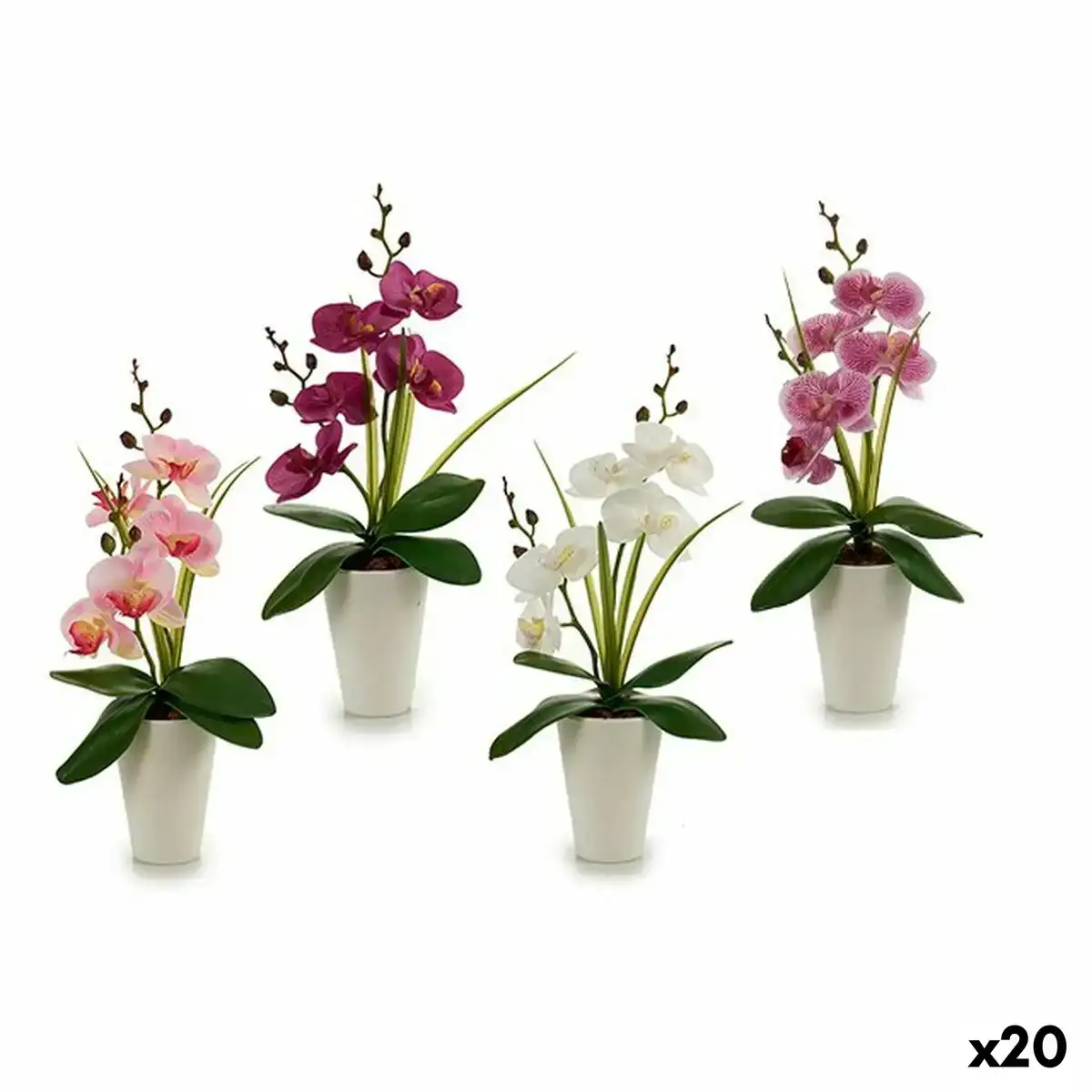 Fleur decorative orchidee plastique 14 x 35 x 8 cm 12 unites _8119. DIAYTAR COTE D'IVOIRE - Votre Marché Virtuel au Côte d'Ivoire. Parcourez notre boutique en ligne pour trouver des trésors cachés, des articles indispensables du quotidien aux joyaux artistiques.