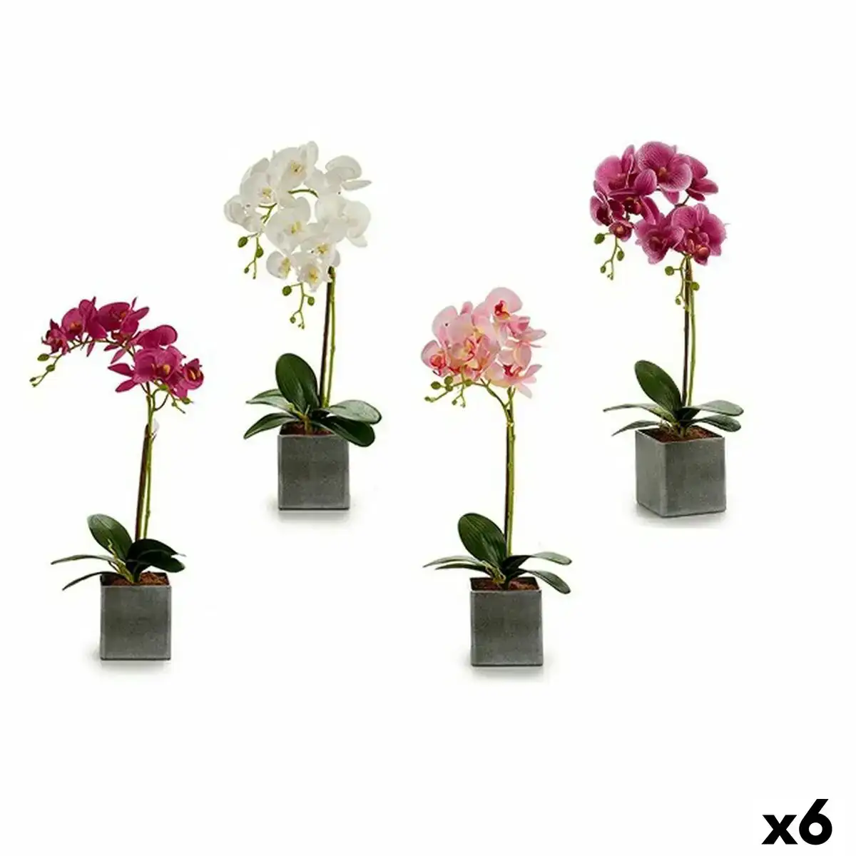 Fleur decorative orchidee plastique 14 x 51 x 18 cm 6 unites _9873. Bienvenue chez DIAYTAR COTE D'IVOIRE - Où le Shopping Rime avec Diversité. Plongez dans notre univers de produits et découvrez des trésors qui représentent la richesse culturelle du Côte d'Ivoire.