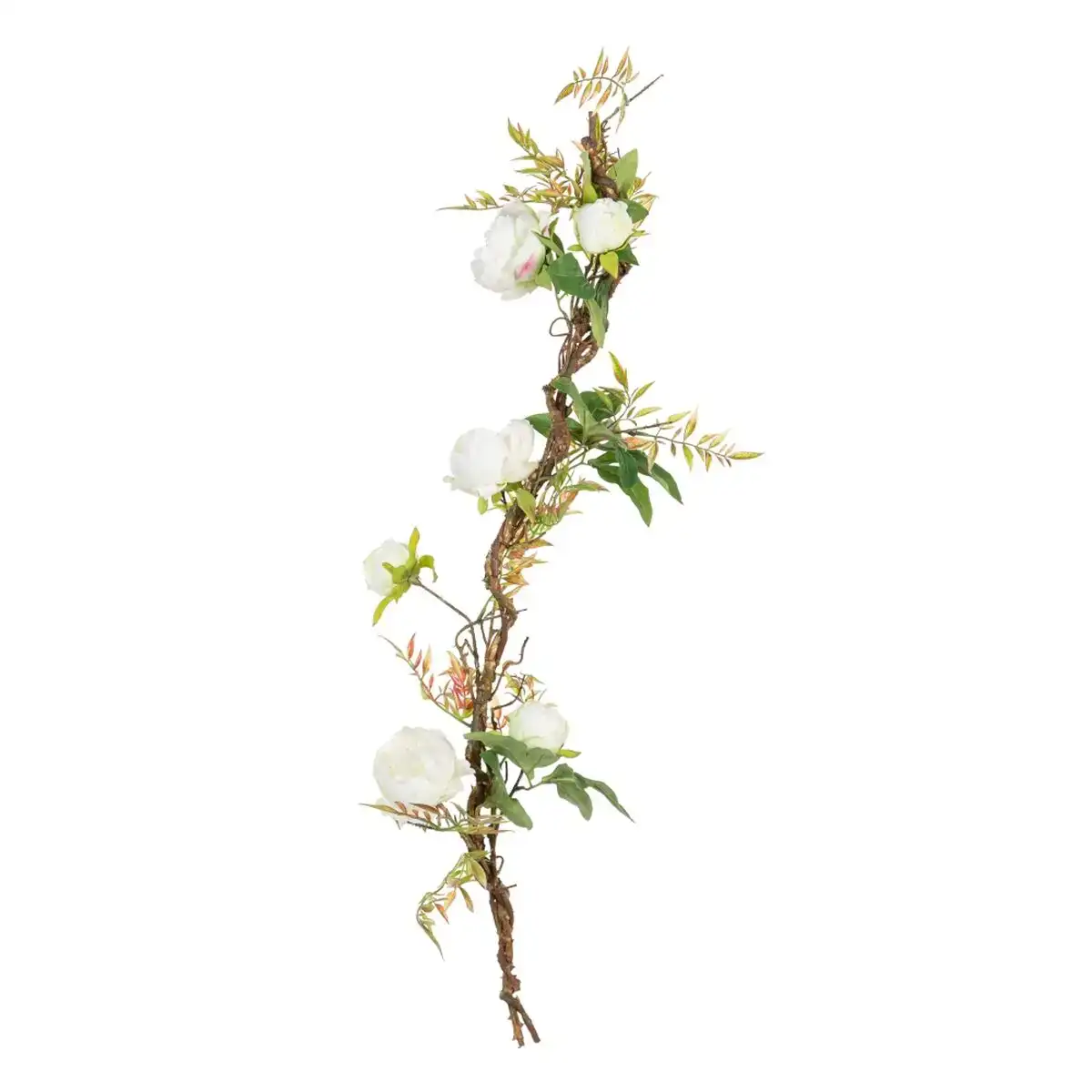 Fleurs decoratives 100 x 27 x 20 cm blanc pivoine_8068. DIAYTAR COTE D'IVOIRE - L'Art de Vivre en Couleurs. Découvrez notre boutique en ligne et trouvez des produits qui ajoutent une palette vibrante à votre quotidien.