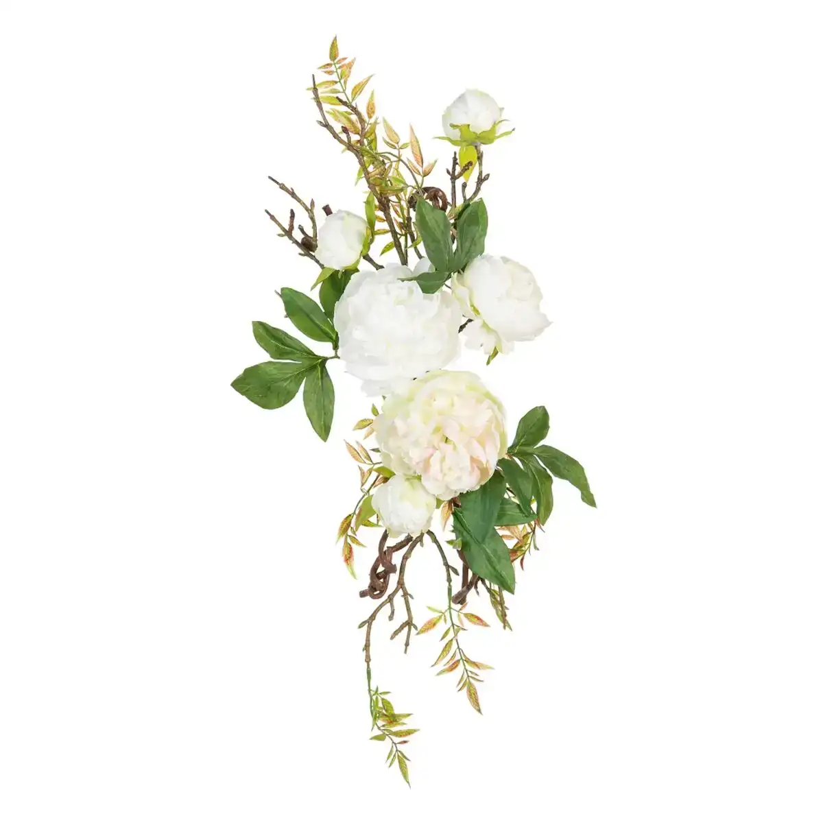 Fleurs decoratives 65 x 30 x 18 cm blanc pivoine_4245. Votre Destination de Choix: DIAYTAR COTE D'IVOIRE - Où l'Authenticité Rencontre la Commodité. Faites l'expérience de magasiner en ligne pour des articles qui incarnent la richesse culturelle et la modernité du Côte d'Ivoire.