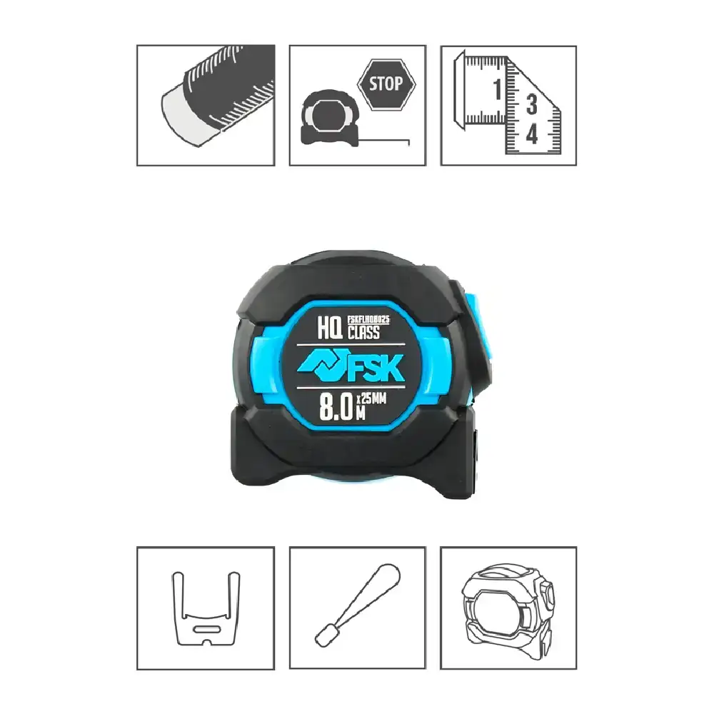 Flexometre ferrestock hq 8 m x 25 mm nylon_3468. DIAYTAR COTE D'IVOIRE - L'Essence de la Tradition et de la Modernité réunies. Explorez notre plateforme en ligne pour trouver des produits authentiques du Côte d'Ivoire, tout en découvrant les dernières tendances du monde moderne.