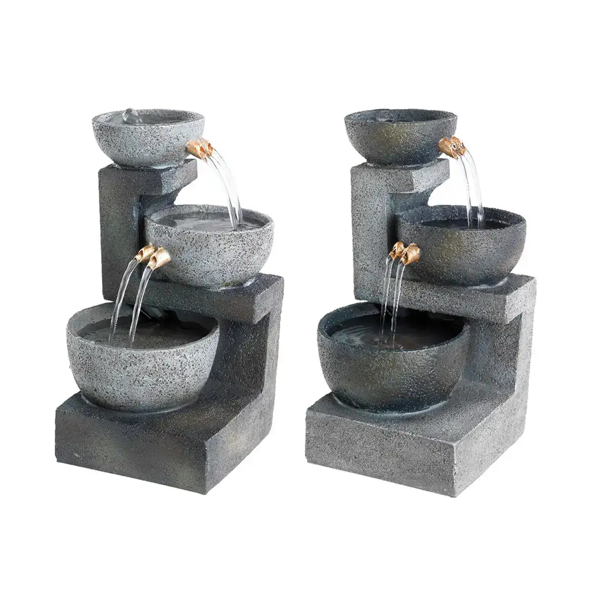 Fontaine lumineo cuenco resine 12 x 12 x 22 cm_5792. DIAYTAR COTE D'IVOIRE - Votre Boutique en Ligne, Votre Histoire. Explorez notre sélection et découvrez des produits qui reflètent votre parcours et vos aspirations, un achat à la fois.
