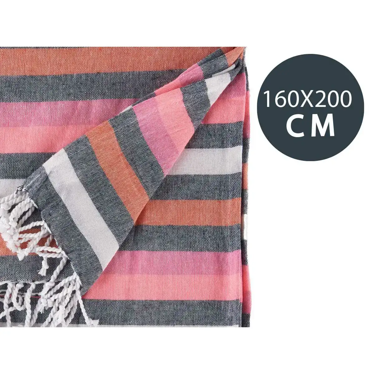 Foulard multi usages rayures rose 160 x 200 cm _3158. Entrez dans l'Univers de DIAYTAR COTE D'IVOIRE - Où la Tradition S'unit à la Modernité. Explorez notre sélection pour trouver des produits qui allient héritage et innovation.