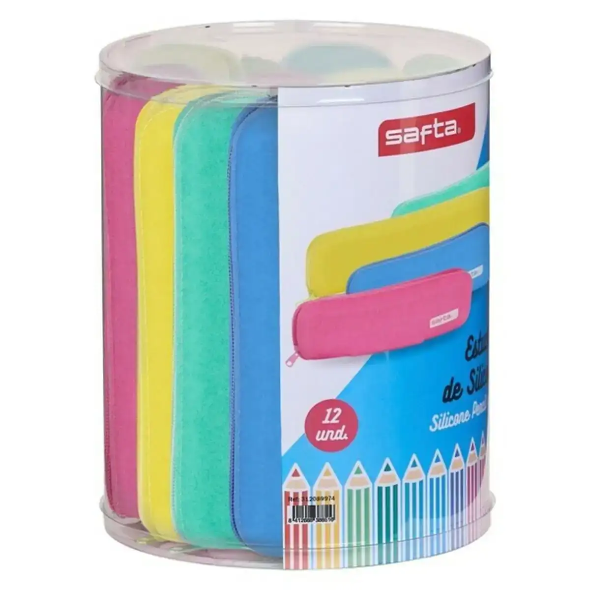 Fourre tout safta glitter assortiment de couleurs 12 pieces _6281. DIAYTAR COTE D'IVOIRE - Votre Plateforme pour un Shopping Inspiré. Explorez nos offres variées et découvrez des articles qui stimulent votre créativité et embellissent votre vie.