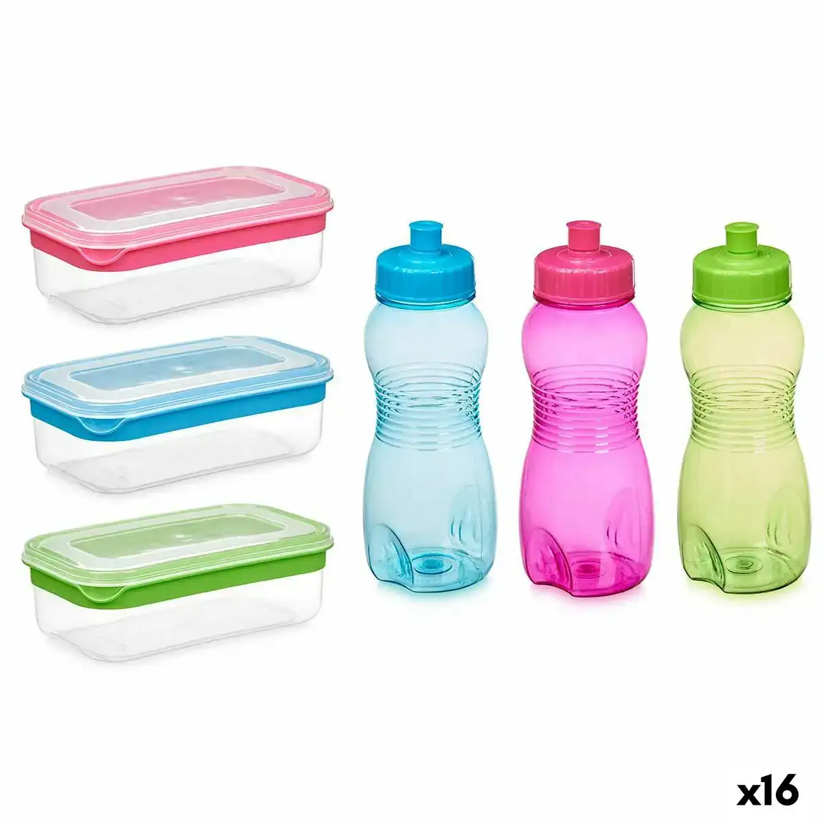 Gamelle avec gourde 16 unites _9963. DIAYTAR COTE D'IVOIRE - Où l'Élégance Rencontre l'Authenticité. Naviguez à travers notre boutique en ligne et choisissez des produits qui incarnent le style et la tradition du Côte d'Ivoire.