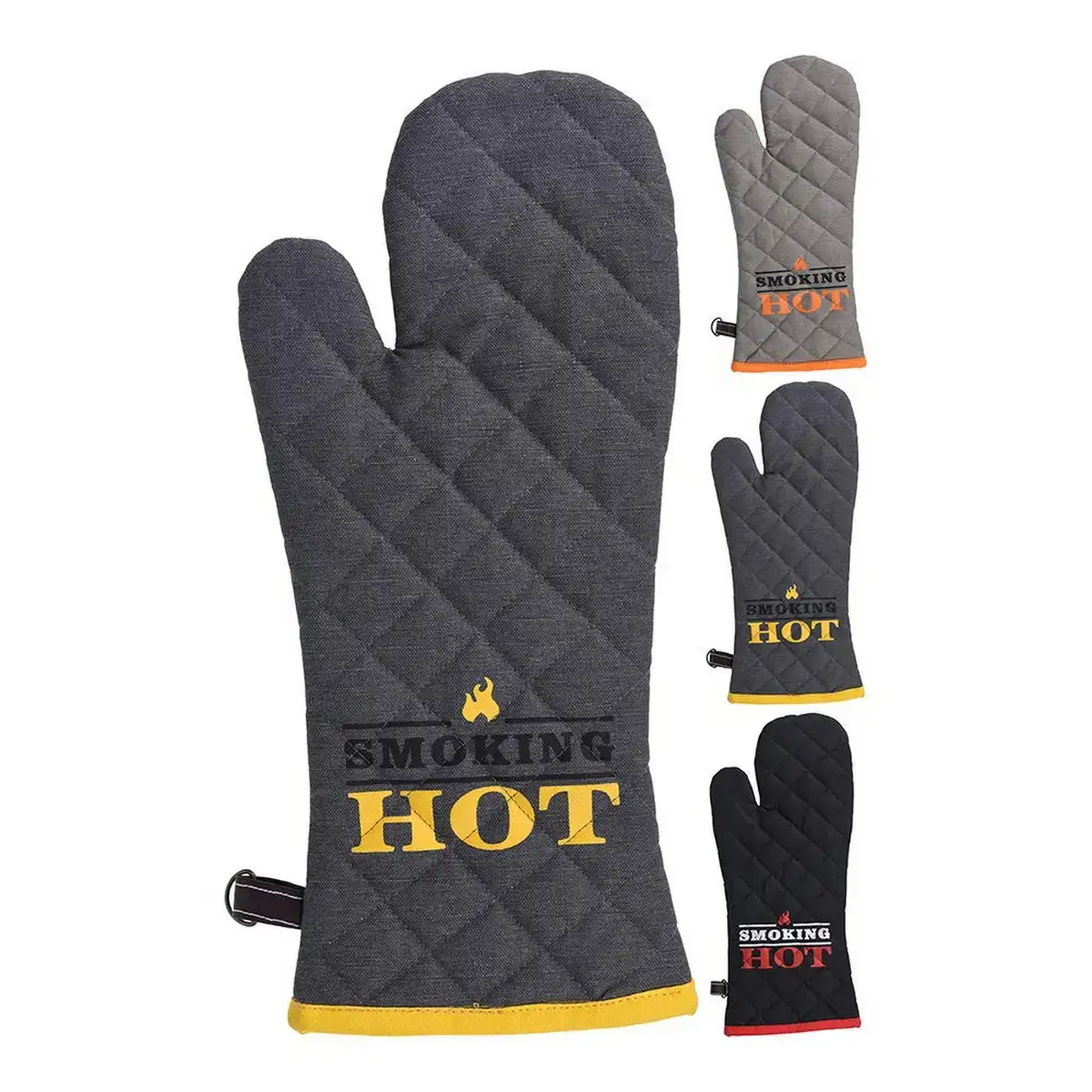 Gant a four excellent houseware smoking hot 18 x 43 cm coton multicouleur_8849. DIAYTAR COTE D'IVOIRE - Où Choisir Devient une Expression de Soi. Découvrez notre boutique en ligne et trouvez des articles qui révèlent votre personnalité et votre style.