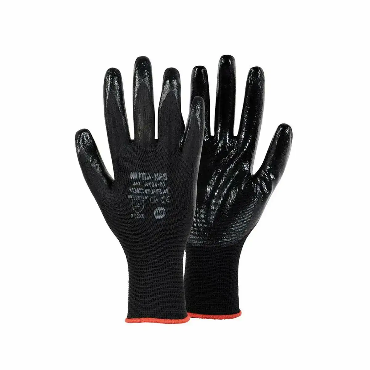 Gants de travail cofra nitra neo noir polyester nitrile_6824. DIAYTAR COTE D'IVOIRE - Votre Destination Shopping Éthique. Parcourez notre gamme et choisissez des articles qui respectent l'environnement et les communautés locales.