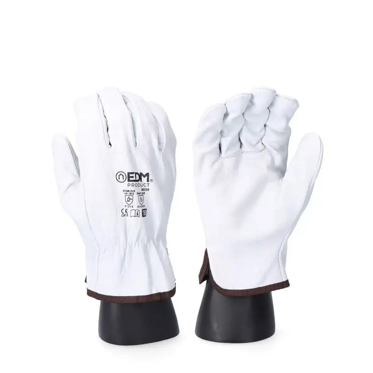 Gants de travail edm peau de vache transport blanc_2937. DIAYTAR COTE D'IVOIRE - Là où le Shopping Devient une Expérience. Naviguez à travers notre catalogue diversifié et découvrez des produits qui ajoutent de la couleur et de la passion à votre vie.