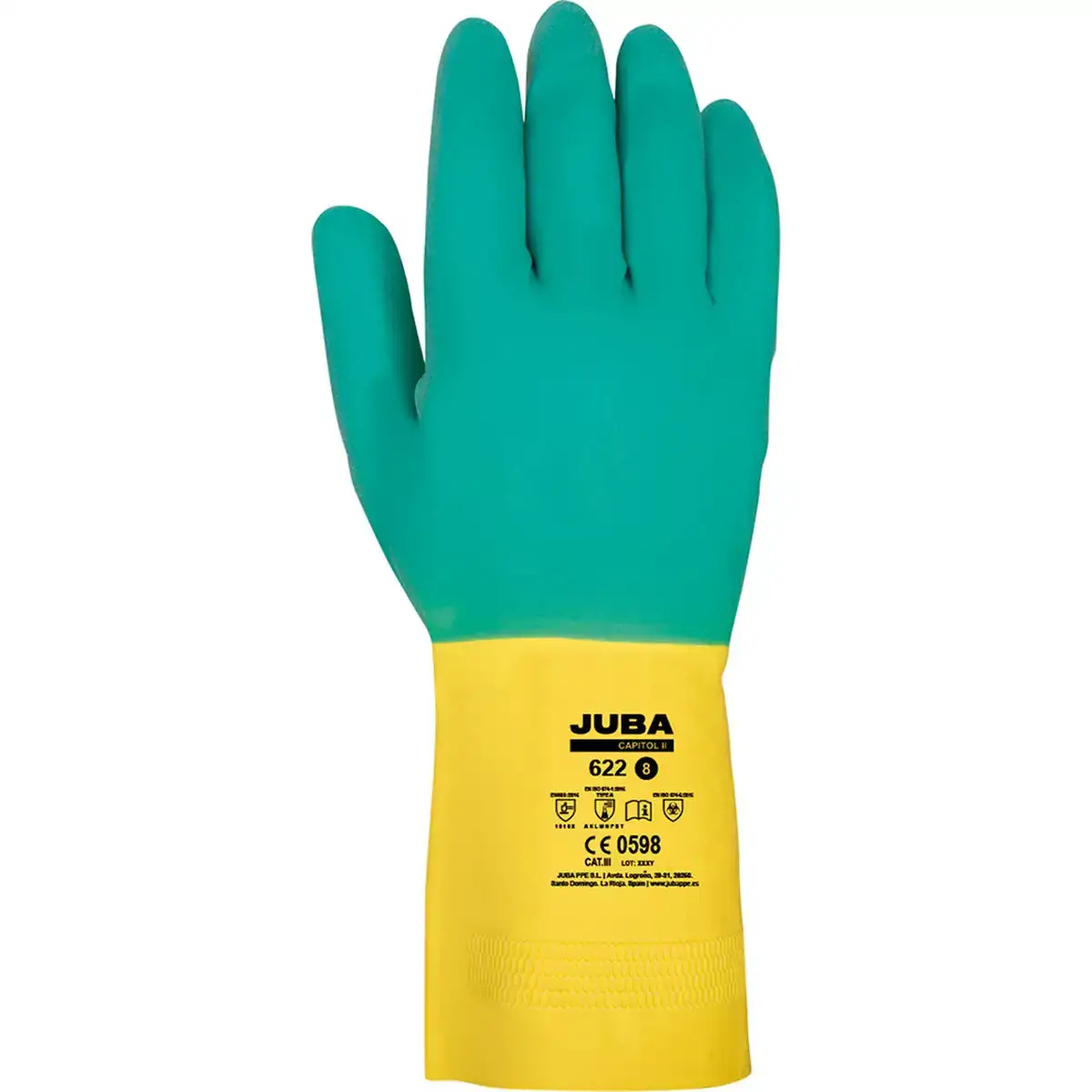 Gants de travail juba bicolore latex flocage_6862. Bienvenue chez DIAYTAR COTE D'IVOIRE - Où Choisir est un Voyage. Plongez dans notre plateforme en ligne pour trouver des produits qui ajoutent de la couleur et de la texture à votre quotidien.