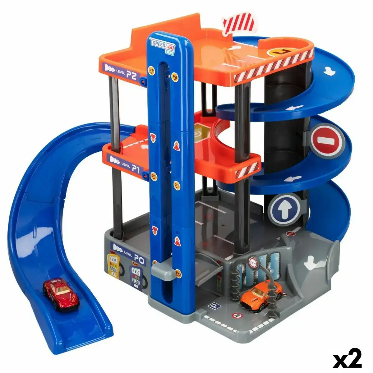Garage parking avec vehicules speed go 3 niveaux 52 x 42 x 44 5 cm 2 unites _8162. DIAYTAR COTE D'IVOIRE - Où Choisir est un Acte de Création. Naviguez à travers notre plateforme et choisissez des produits qui complètent votre histoire personnelle.