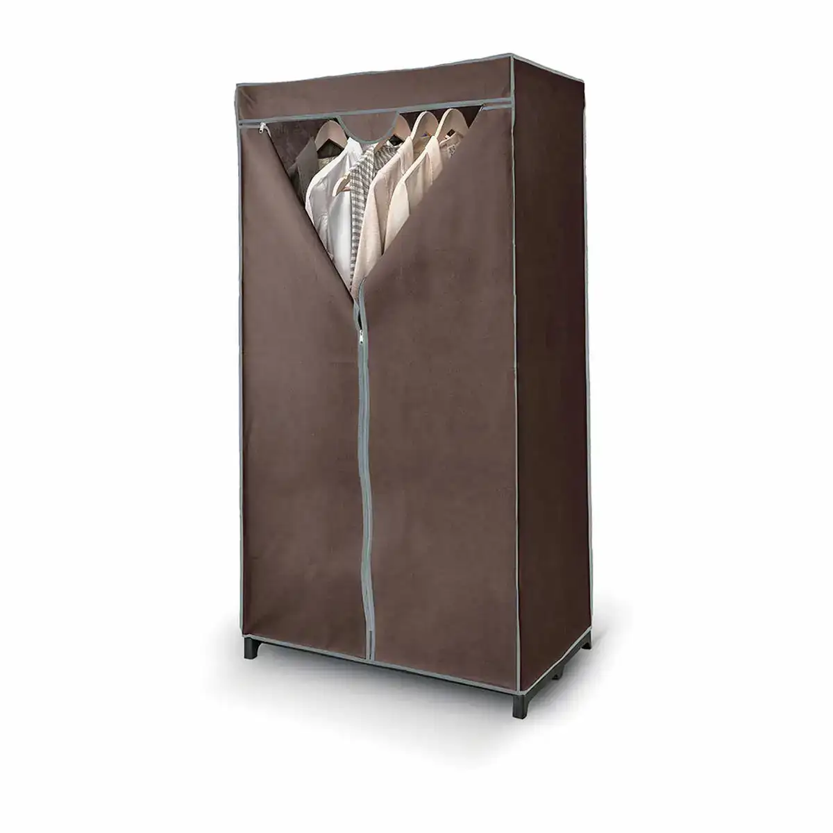 Garde robe domopak living 905020 marron tissu 75 x 50 x 145 cm _2595. DIAYTAR COTE D'IVOIRE - Où le Shopping Devient une Aventure Culturelle. Plongez dans notre univers de produits qui célèbrent l'héritage et l'artisanat du Côte d'Ivoire.