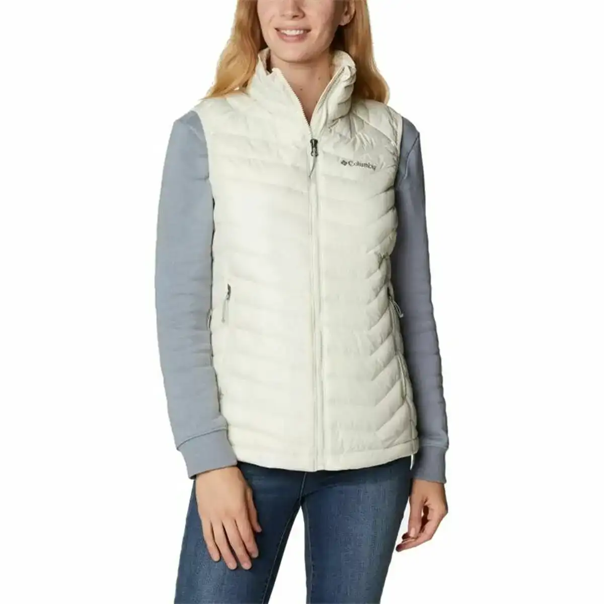 Gilet femme columbia beige_2558. DIAYTAR COTE D'IVOIRE - Où l'Élégance Rencontré l'Accessibilité. Parcourez notre catalogue et trouvez des produits qui apportent une touche de sophistication à votre vie quotidienne sans compromettre votre budget.