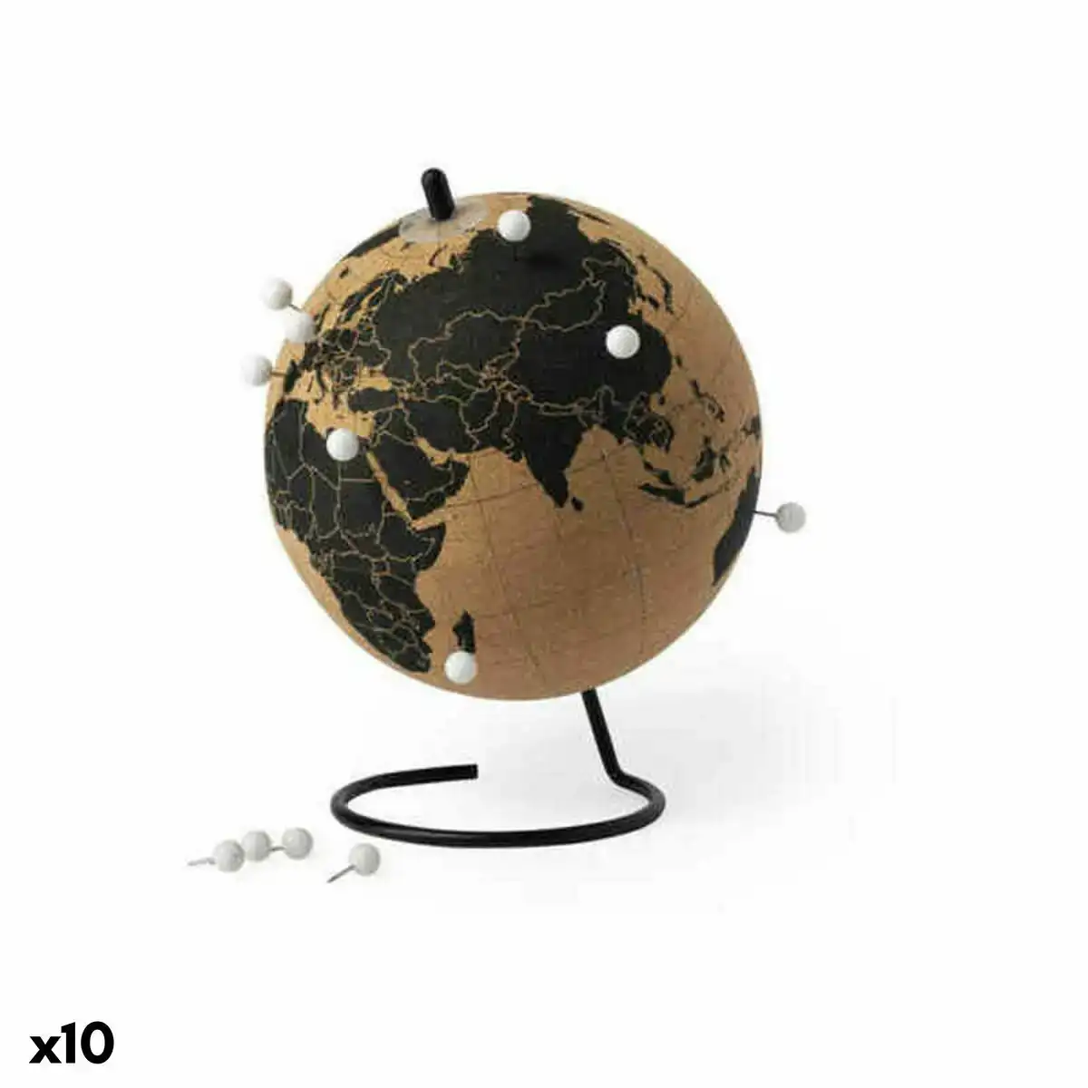 Globe terrestre 146579 liege metal 10 unites _7878. DIAYTAR COTE D'IVOIRE - Où Chaque Produit est une Histoire à Raconter. Découvrez notre sélection de produits qui vous permettent de créer votre propre récit à travers vos achats.