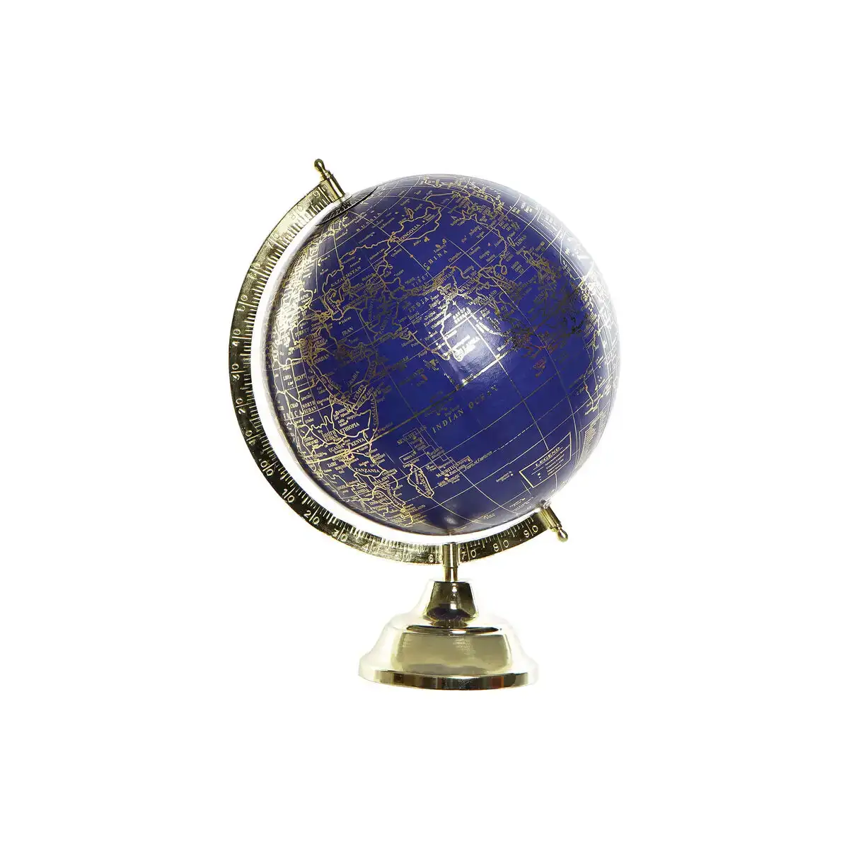 Globe terrestre dkd home decor bleu dore metal 27 x 25 x 36 cm _5144. DIAYTAR COTE D'IVOIRE - Là où Chaque Achat a du Sens. Explorez notre gamme et choisissez des produits qui racontent une histoire, votre histoire.