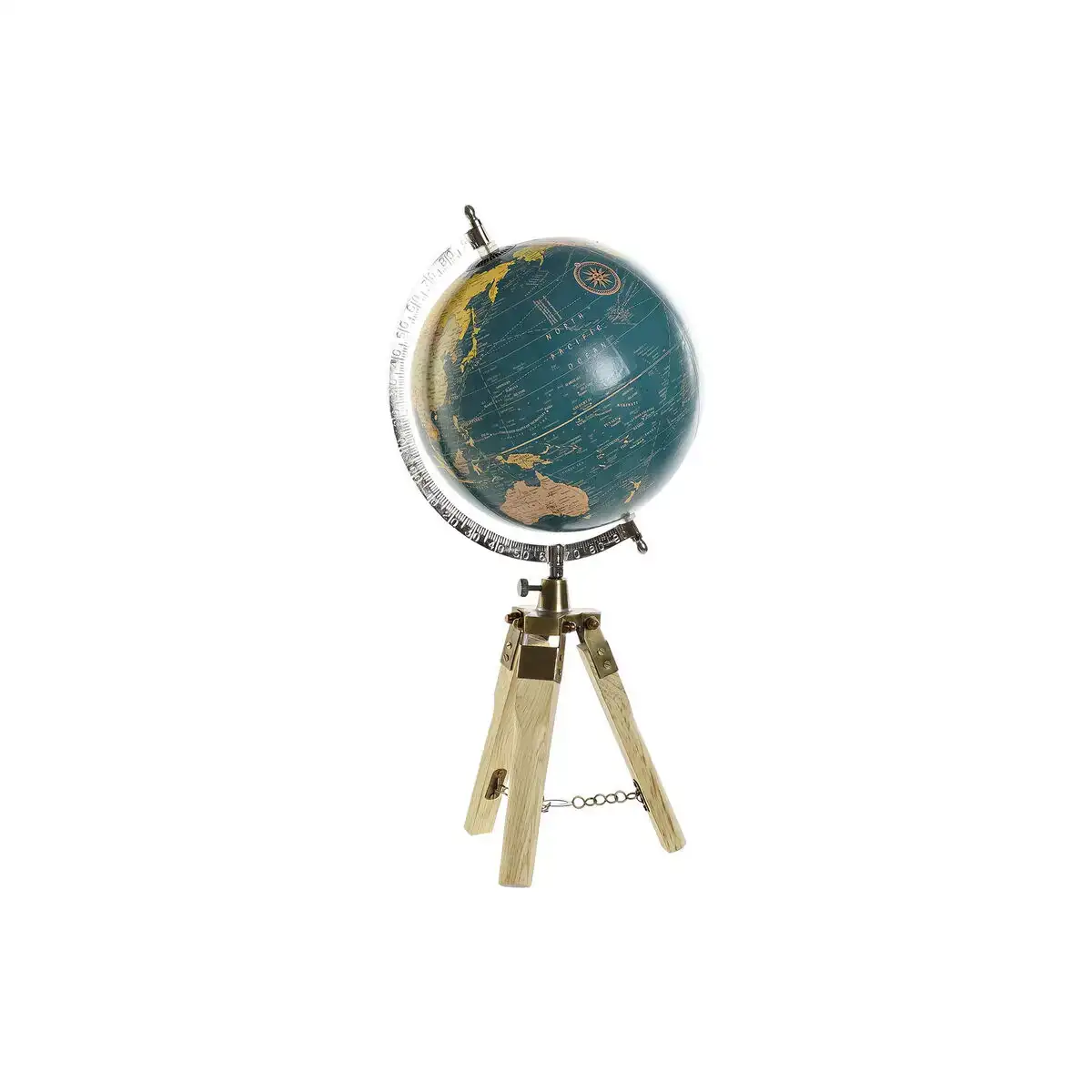 Globe terrestre dkd home decor bleu metal marron pvc bois de manguier 22 x 20 x 50 cm _3682. DIAYTAR COTE D'IVOIRE - Là où Chaque Produit Est une Trouvaille. Explorez notre sélection minutieuse et découvrez des articles qui correspondent à votre style de vie et à vos aspirations.