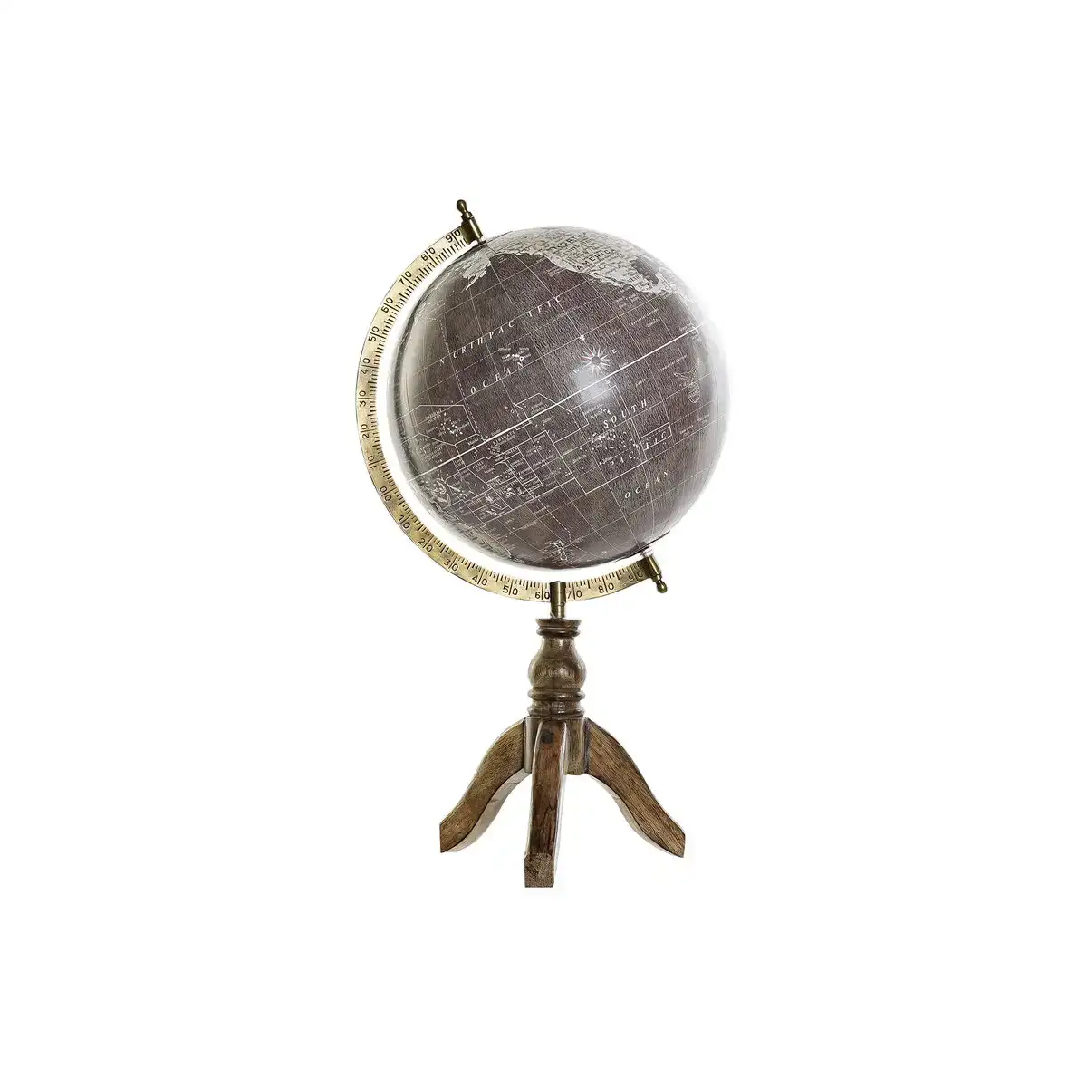 Globe terrestre dkd home decor marron bois de manguier 28 x 25 x 50 cm _4800. DIAYTAR COTE D'IVOIRE - Où Choisir est un Plaisir. Explorez notre boutique en ligne et choisissez parmi des produits de qualité qui satisferont vos besoins et vos goûts.
