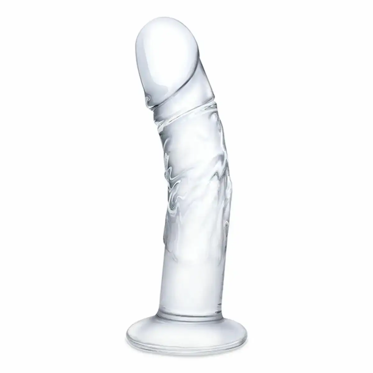 Gode glas curved with veins verre_7854. DIAYTAR COTE D'IVOIRE - L'Art de Vivre le Shopping Inspiré. Parcourez notre catalogue et choisissez des produits qui reflètent votre passion pour la beauté et l'authenticité.