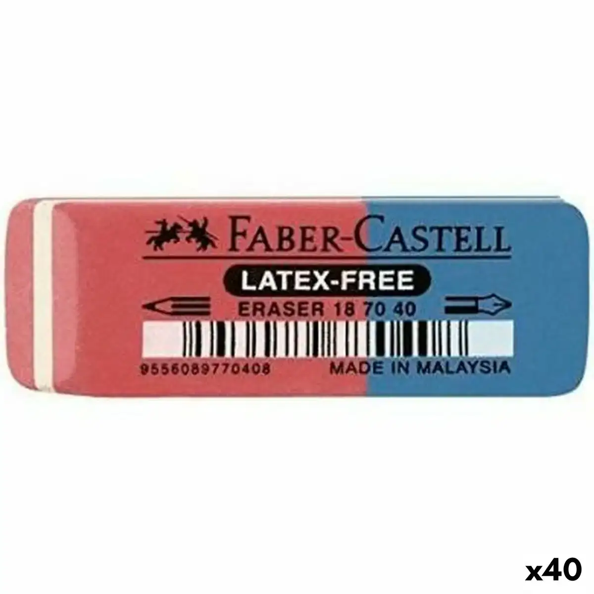 Gomme faber castell rouge bleu 40 unites _3447. DIAYTAR COTE D'IVOIRE - Où le Shopping Devient une Aventure Culturelle. Plongez dans notre univers de produits qui célèbrent l'héritage et l'artisanat du Côte d'Ivoire.