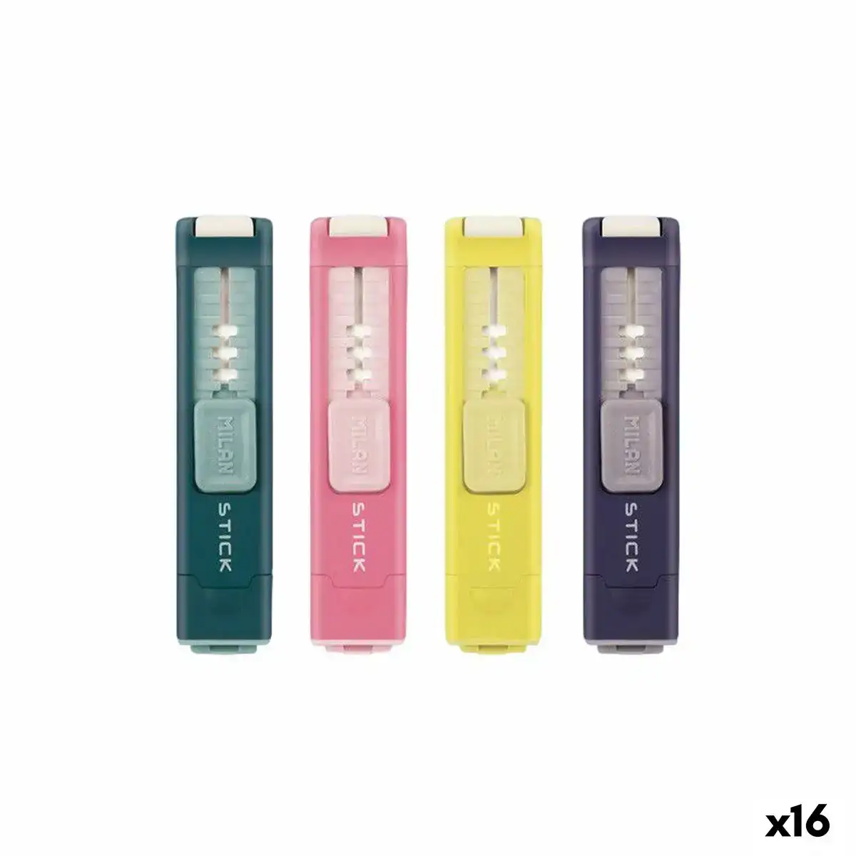 Gomme milan stick taille crayon multicouleur 16 unites _7594. DIAYTAR COTE D'IVOIRE - Votre Plateforme Shopping Engagée. Explorez notre catalogue et choisissez des produits qui reflètent notre dévouement envers la qualité et la satisfaction du client.