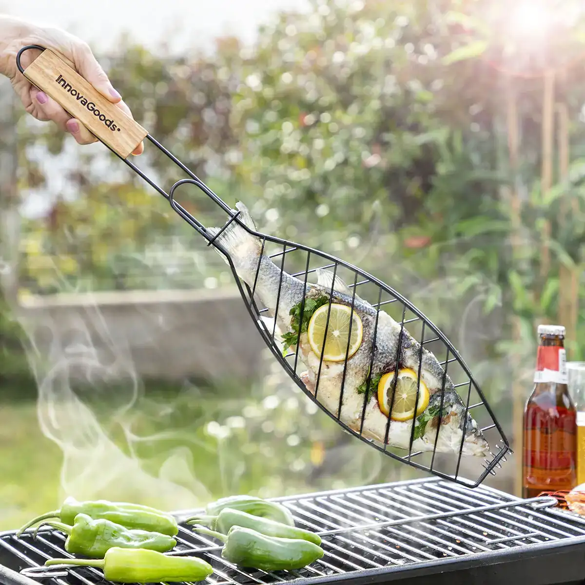 Grille de barbecue pour poissons fisket innovagoods_5374. DIAYTAR COTE D'IVOIRE - Votre Passage vers la Découverte. Explorez notre boutique en ligne pour trouver des trésors qui vous attendent, du traditionnel à l'avant-garde.