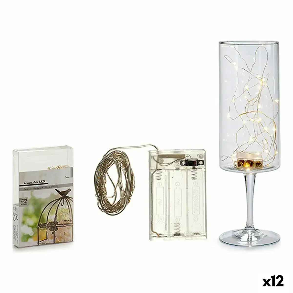 Guirlande lumineuse led 290 cm transparent 12 unites _9730. DIAYTAR COTE D'IVOIRE - Là où Chaque Clic Compte. Parcourez notre boutique en ligne et laissez-vous guider vers des trouvailles uniques qui enrichiront votre quotidien.
