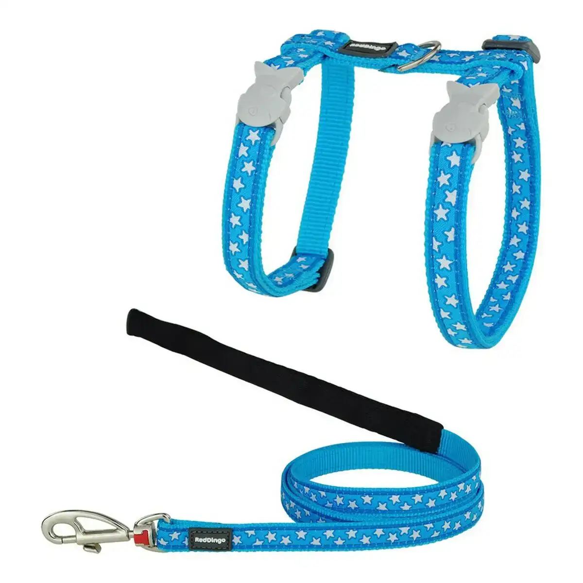 Harnais pour chat red dingo style turquoise etoile blanc sangle_4611. DIAYTAR COTE D'IVOIRE - Là où Chaque Produit a son Histoire. Découvrez notre gamme de produits, chacun portant en lui le récit de l'artisanat et de la passion, pour vous offrir une expérience de shopping authentique.
