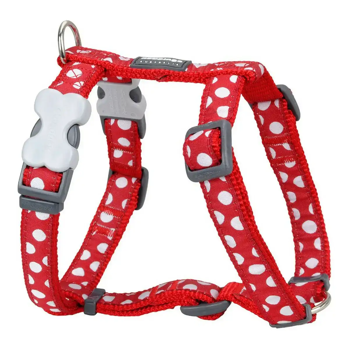 Harnais pour chien red dingo style blanc pois 46 76 cm_9030. DIAYTAR COTE D'IVOIRE - Votre Marché Virtuel au Côte d'Ivoire. Parcourez notre boutique en ligne pour trouver des trésors cachés, des articles indispensables du quotidien aux joyaux artistiques.