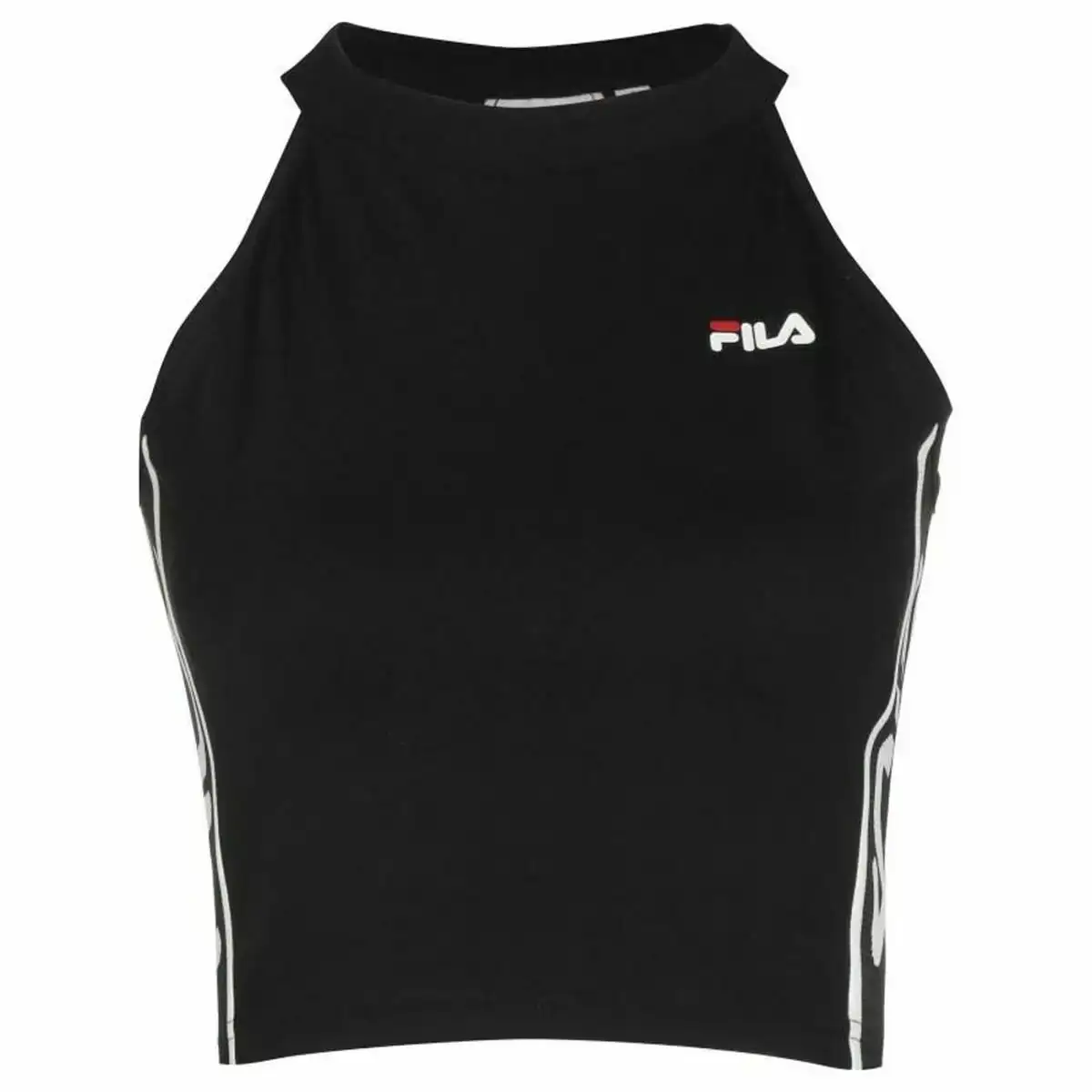 Haut de sport pour femme fila cropped noir_3481. DIAYTAR COTE D'IVOIRE - L'Art de Vivre le Shopping Inspiré. Parcourez notre catalogue et choisissez des produits qui reflètent votre passion pour la beauté et l'authenticité.