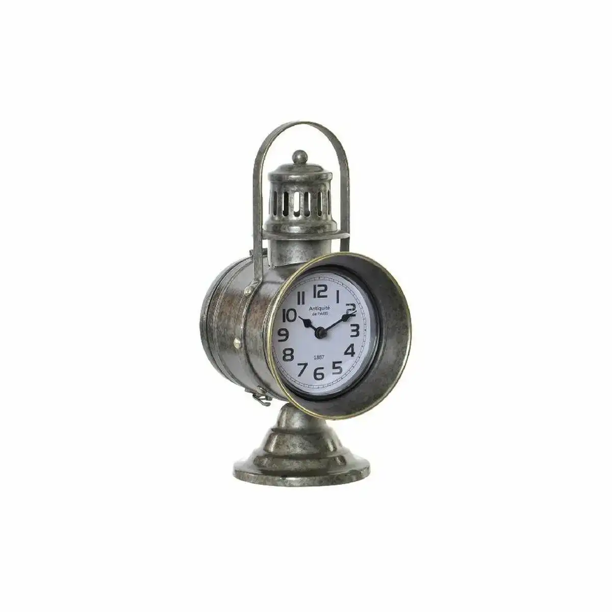 Horloge de table dkd home decor 13 3 x 18 x 28 5 cm verre gris fer_6668. DIAYTAR COTE D'IVOIRE - Là où Chaque Produit Est une Trouvaille. Parcourez notre catalogue diversifié et découvrez des articles qui enrichiront votre quotidien, du pratique à l'insolite.