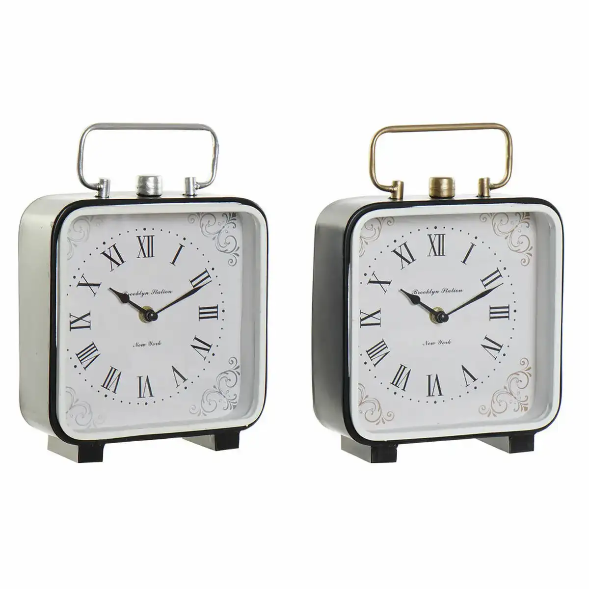 Horloge de table dkd home decor 19 x 7 x 27 cm verre noir bleu blanc fer 2 unites _6444. DIAYTAR COTE D'IVOIRE - Où Chaque Détail Compte. Parcourez nos produits soigneusement sélectionnés et choisissez des articles qui correspondent à votre style et à vos valeurs.