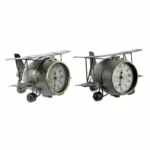 Horloge de table dkd home decor 26 x 21 x 15 cm avion verre gris vert fer 2 unites _5137. Entrez dans l'Univers de DIAYTAR COTE D'IVOIRE - Où le Choix Rencontre l'Authenticité. Explorez nos rayons virtuels et trouvez des produits qui incarnent la richesse de notre culture.